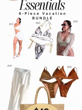 Velvet Triangle Bandeau Set in Brown - Brand Unspecified